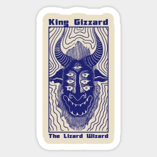 The King Gizard And Wizard Lizard Sticker